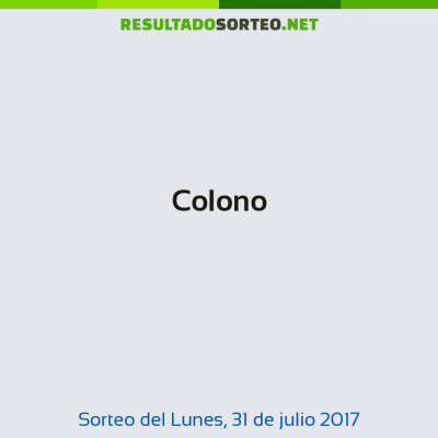Colono del 31 de julio de 2017