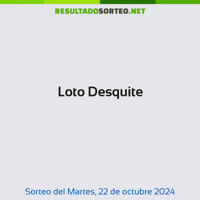 Loto Desquite del 22 de octubre de 2024