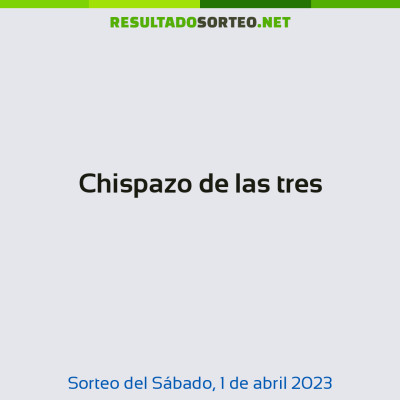 Chispazo de las tres del 1 de abril de 2023