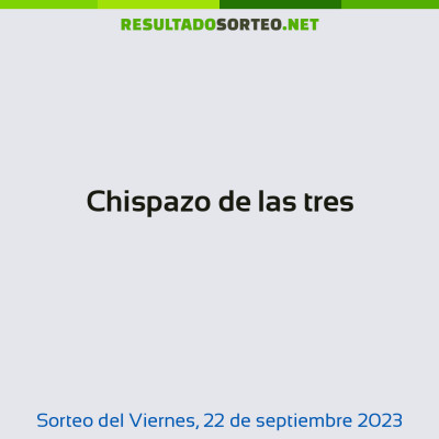 Chispazo de las tres del 22 de septiembre de 2023