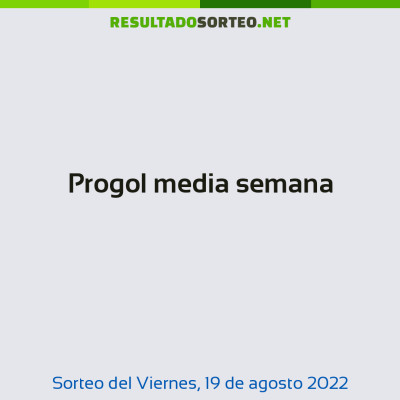 Progol media semana del 19 de agosto de 2022