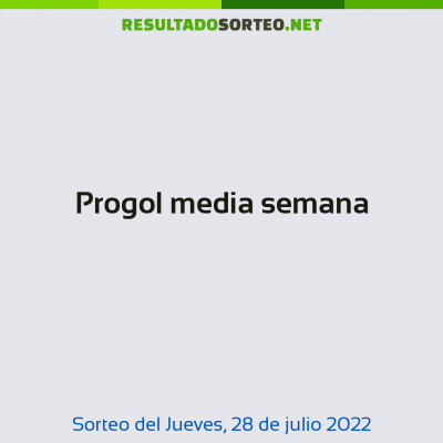 Progol media semana del 28 de julio de 2022