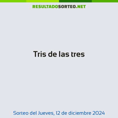 Tris de las tres del 12 de diciembre de 2024