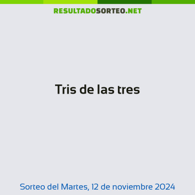 Tris de las tres del 12 de noviembre de 2024