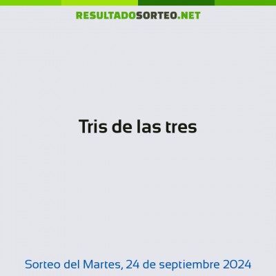 Tris de las tres del 24 de septiembre de 2024