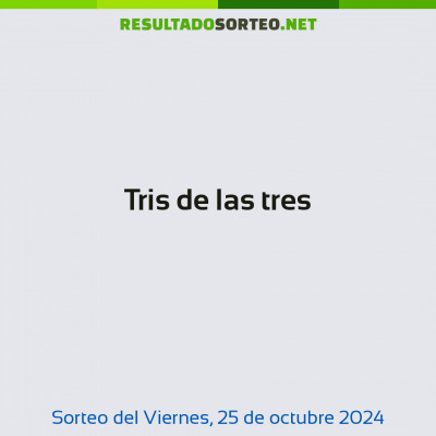 Tris de las tres del 25 de octubre de 2024