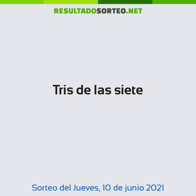 Tris de las siete del 10 de junio de 2021