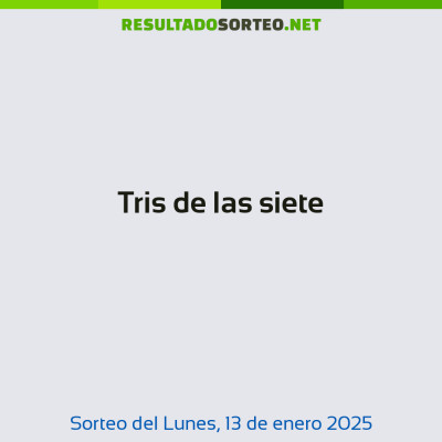 Tris de las siete del 13 de enero de 2025