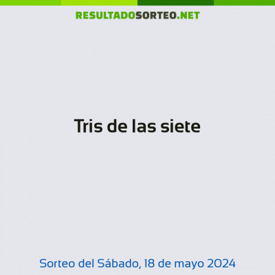 Tris de las siete del 18 de mayo de 2024