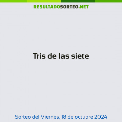 Tris de las siete del 18 de octubre de 2024