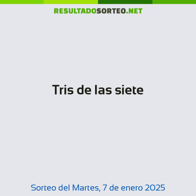 Tris de las siete del 7 de enero de 2025