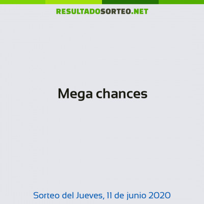 Mega chances del 11 de junio de 2020