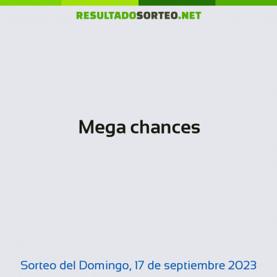 Mega chances del 17 de septiembre de 2023