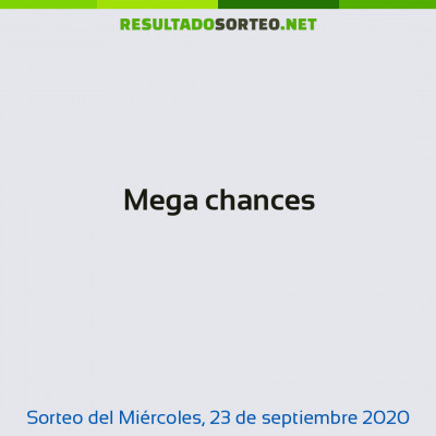 Mega chances del 23 de septiembre de 2020