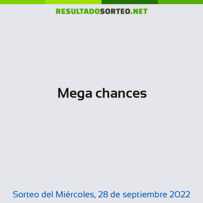 Mega chances del 28 de septiembre de 2022