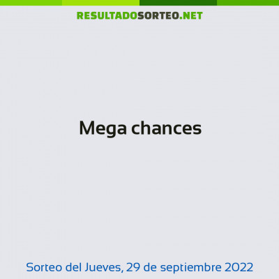 Mega chances del 29 de septiembre de 2022