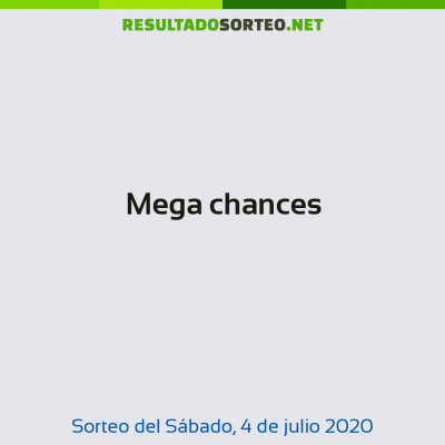 Mega chances del 4 de julio de 2020