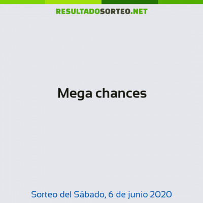 Mega chances del 6 de junio de 2020