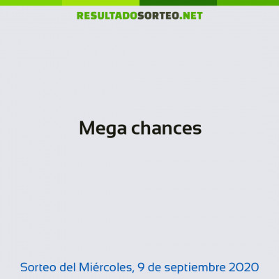 Mega chances del 9 de septiembre de 2020