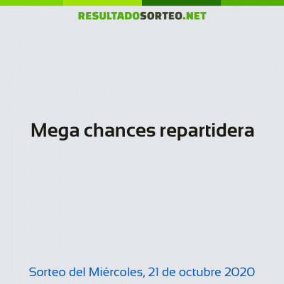 Mega chances repartidera del 21 de octubre de 2020