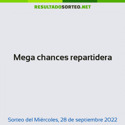 Mega chances repartidera del 28 de septiembre de 2022