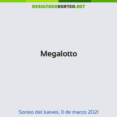 Megalotto del 11 de marzo de 2021