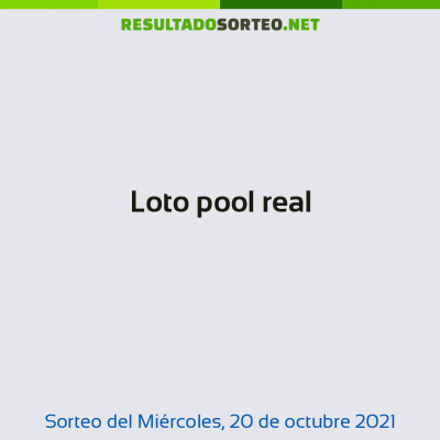Loto pool real del 20 de octubre de 2021