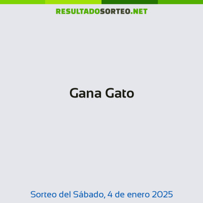 Gana Gato del 4 de enero de 2025