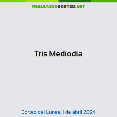 Tris Mediodia del 1 de abril de 2024