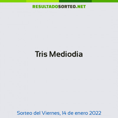 Tris Mediodia del 14 de enero de 2022