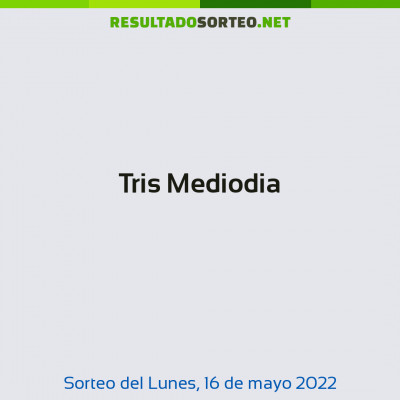 Tris Mediodia del 16 de mayo de 2022
