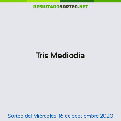 Tris Mediodia del 16 de septiembre de 2020