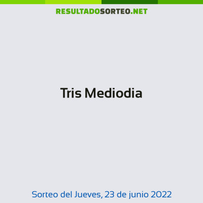 Tris Mediodia del 23 de junio de 2022