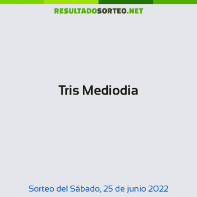 Tris Mediodia del 25 de junio de 2022