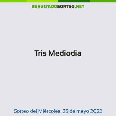 Tris Mediodia del 25 de mayo de 2022