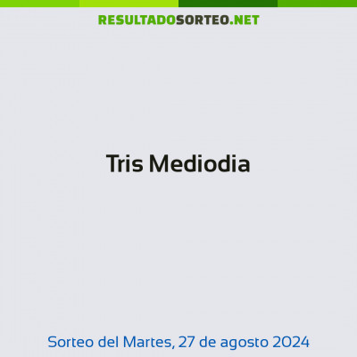 Tris Mediodia del 27 de agosto de 2024