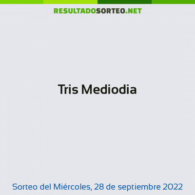 Tris Mediodia del 28 de septiembre de 2022