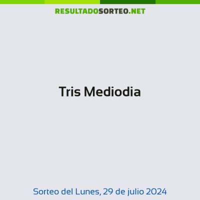 Tris Mediodia del 29 de julio de 2024