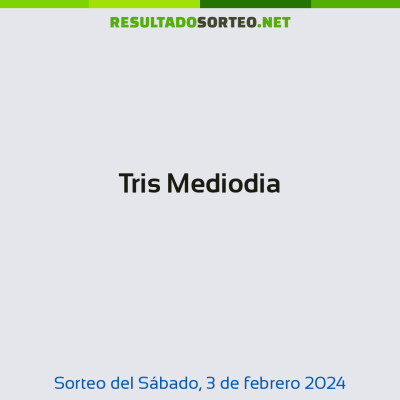 Tris Mediodia del 3 de febrero de 2024