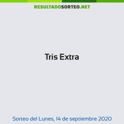 Tris Extra del 14 de septiembre de 2020