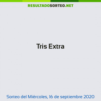 Tris Extra del 16 de septiembre de 2020