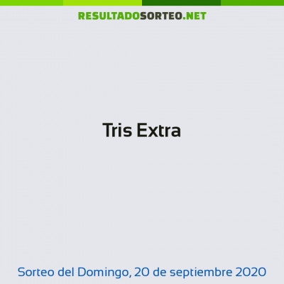 Tris Extra del 20 de septiembre de 2020
