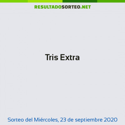 Tris Extra del 23 de septiembre de 2020