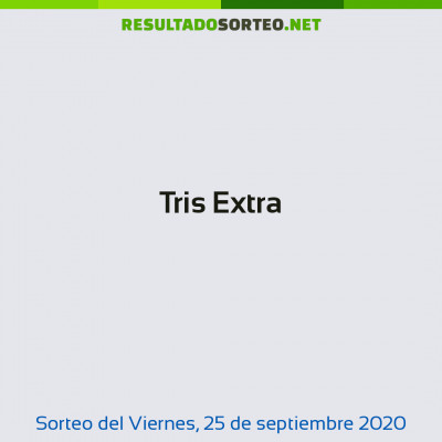 Tris Extra del 25 de septiembre de 2020