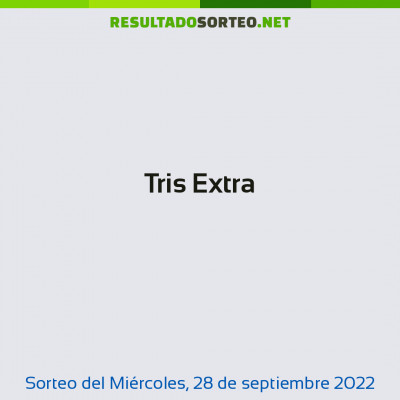 Tris Extra del 28 de septiembre de 2022