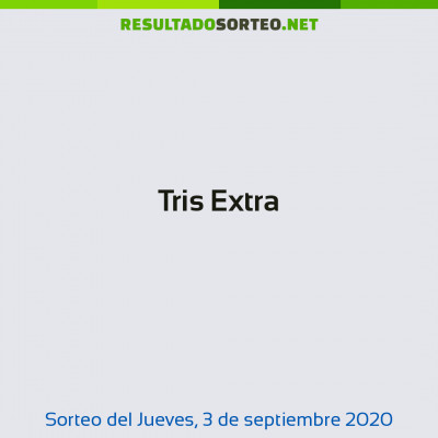 Tris Extra del 3 de septiembre de 2020