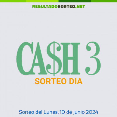 Cash Three Dia del 10 de junio de 2024