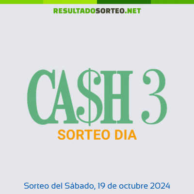 Cash Three Dia del 19 de octubre de 2024