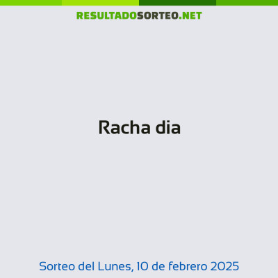 Racha dia del 10 de febrero de 2025