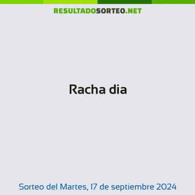 Racha dia del 17 de septiembre de 2024